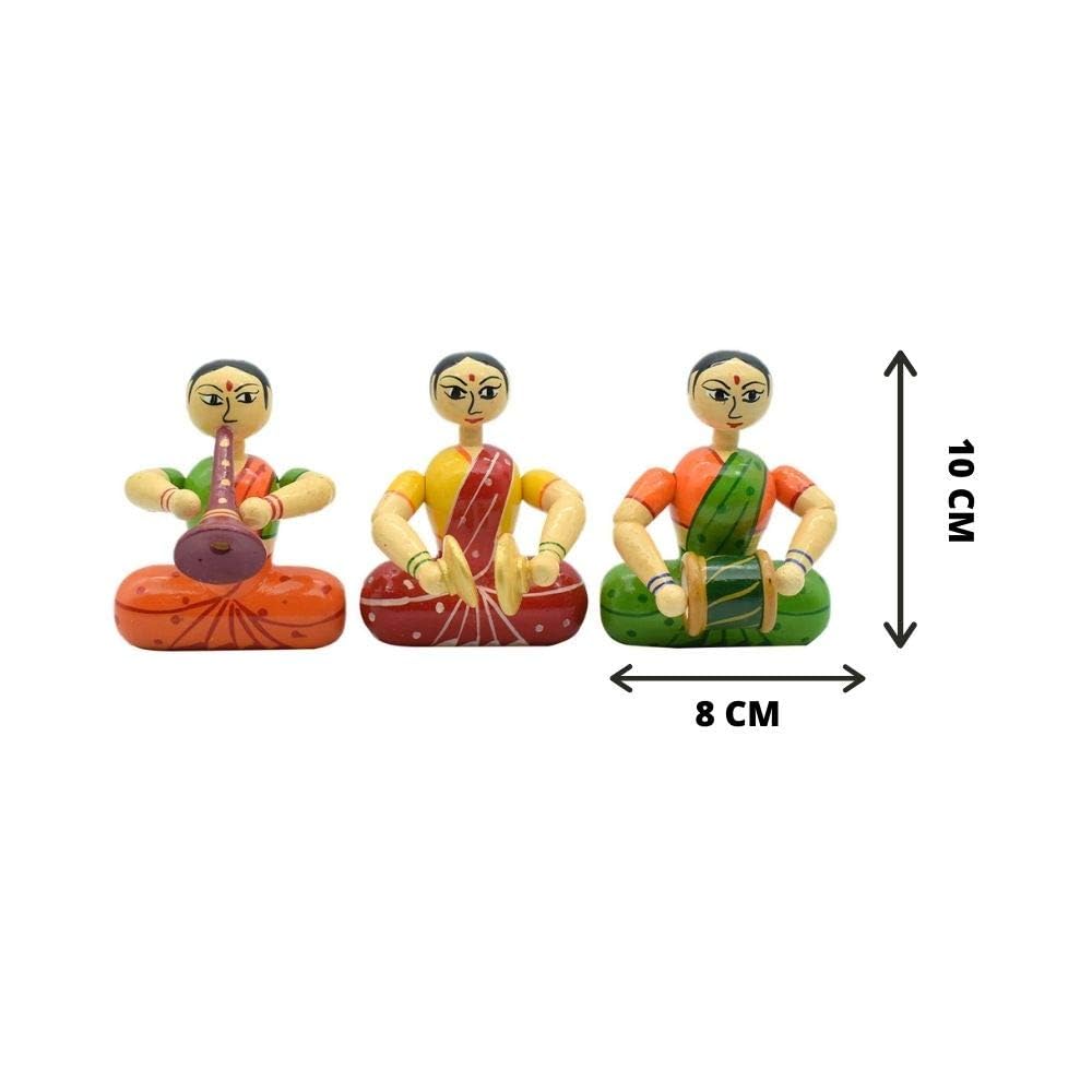 Channapatna Toys Indian Old Traditional Wooden Marriage Tabla Set